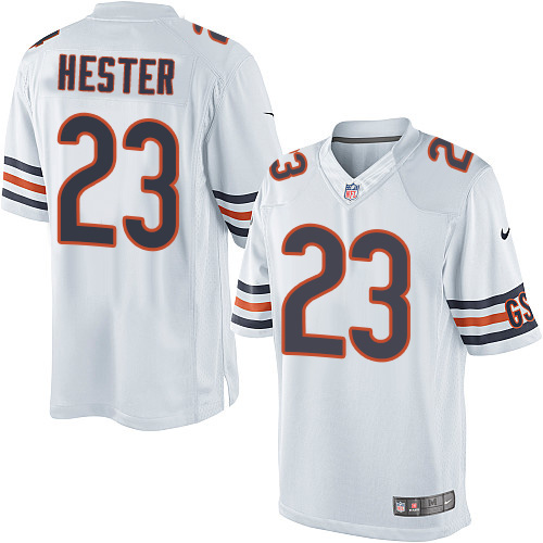 Men's Limited Devin Hester Nike Jersey White Road - #23 NFL Chicago Bears